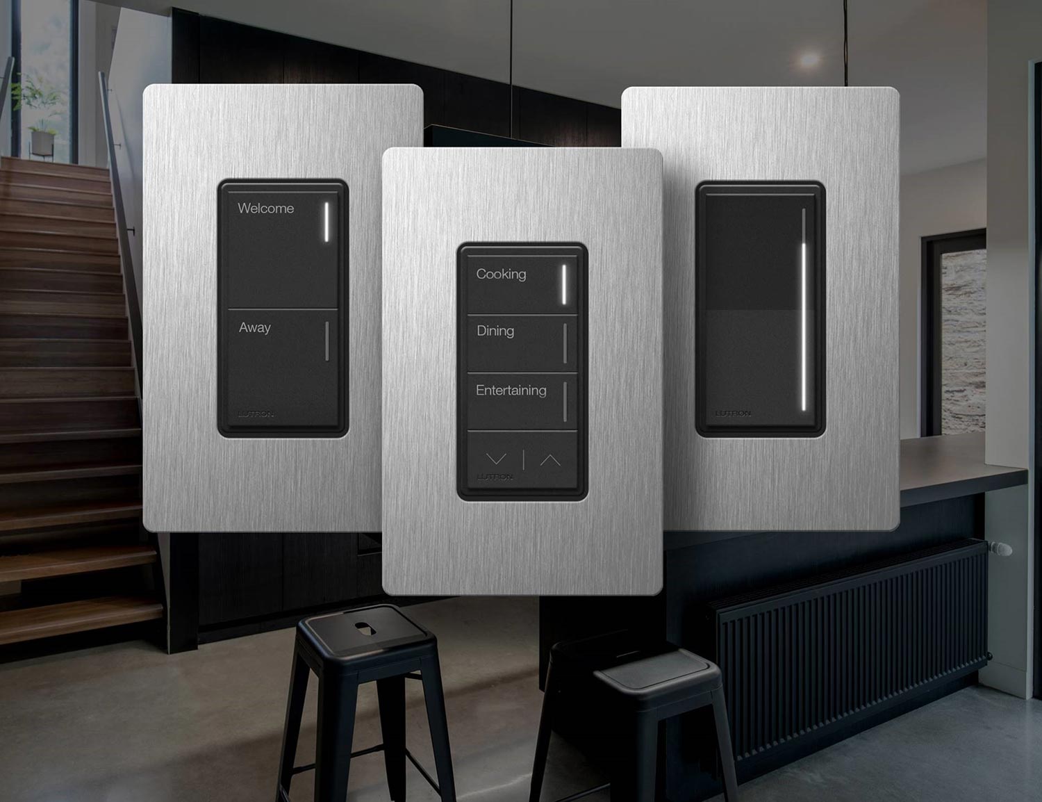 Outside view of a modern house with a pool